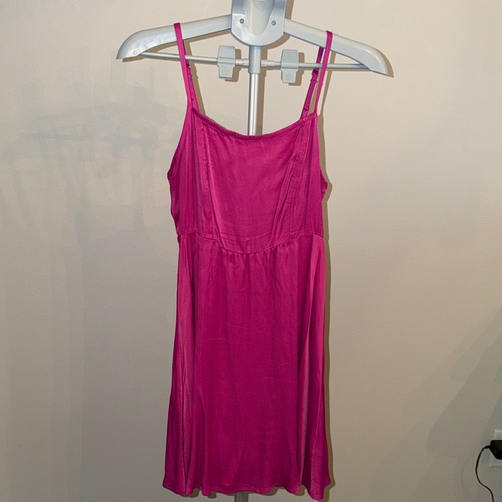 Urban Outfitters Hot Silky Pink Slip Dress